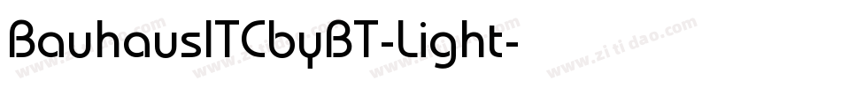 BauhausITCbyBT-Light字体转换