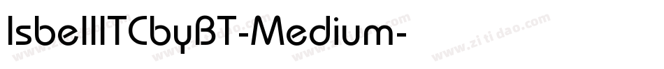 IsbellITCbyBT-Medium字体转换