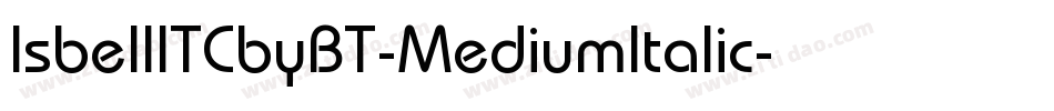 IsbellITCbyBT-MediumItalic字体转换