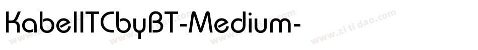KabelITCbyBT-Medium字体转换