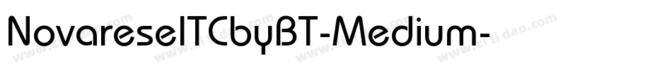 NovareseITCbyBT-Medium字体转换