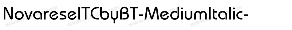 NovareseITCbyBT-MediumItalic字体转换