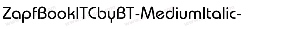ZapfBookITCbyBT-MediumItalic字体转换