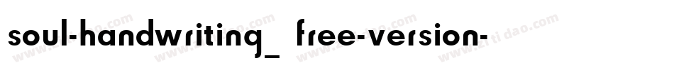 soul-handwriting_free-version字体转换