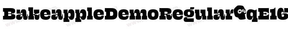 BakeappleDemoRegular-qE16字体转换