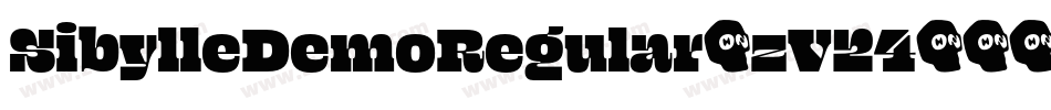 SibylleDemoRegular-zV24字体转换