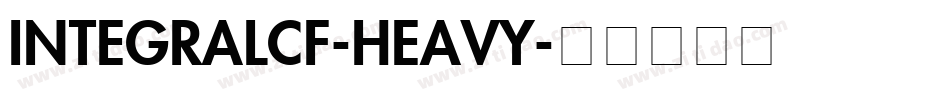 INTEGRALCF-HEAVY字体转换