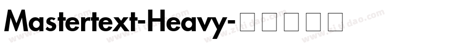 Mastertext-Heavy字体转换