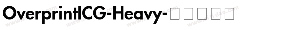 OverprintICG-Heavy字体转换