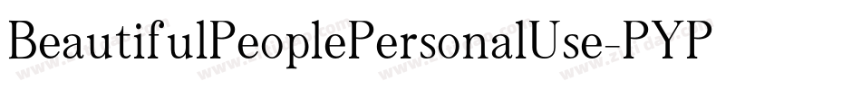 BeautifulPeoplePersonalUse-PYP2字体转换