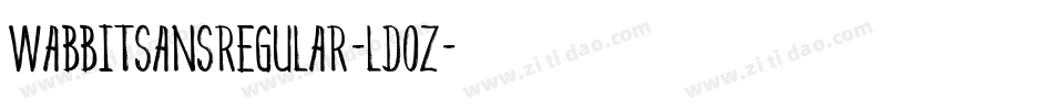 WabbitSansRegular-LDOZ字体转换