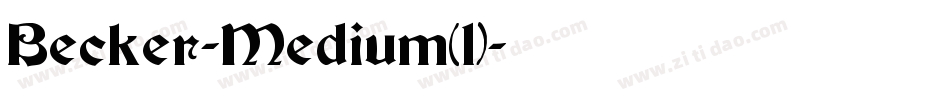Becker-Medium(1)字体转换