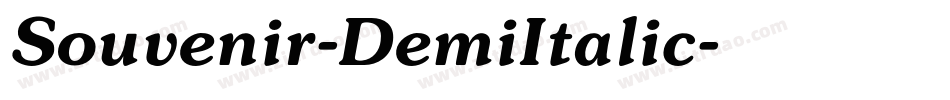 Souvenir-DemiItalic字体转换