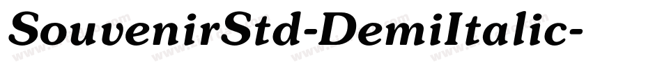 SouvenirStd-DemiItalic字体转换