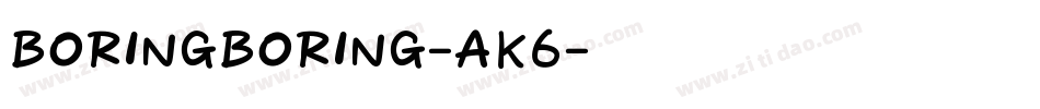 BoringBoring-AK6字体转换