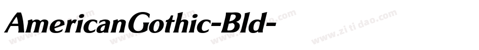 AmericanGothic-Bld字体转换