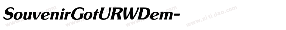 SouvenirGotURWDem字体转换