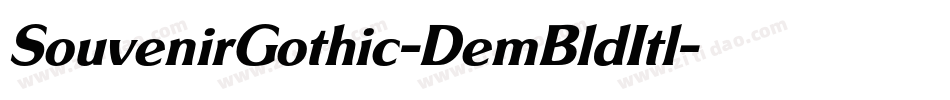 SouvenirGothic-DemBldItl字体转换
