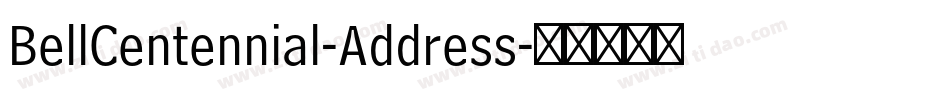 BellCentennial-Address字体转换