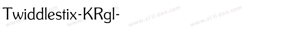 Twiddlestix-KRgl字体转换