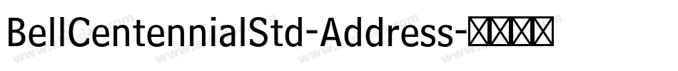 BellCentennialStd-Address字体转换