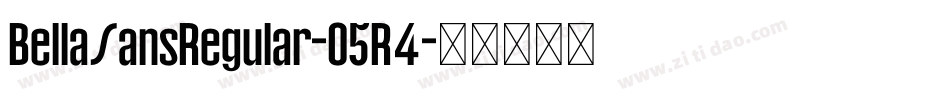 BellaSansRegular-05R4字体转换