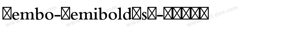 Bembo-SemiboldOsF字体转换