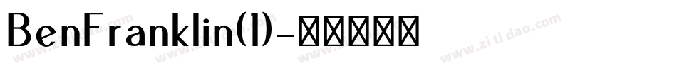 BenFranklin(1)字体转换