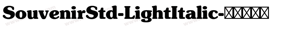 SouvenirStd-LightItalic字体转换