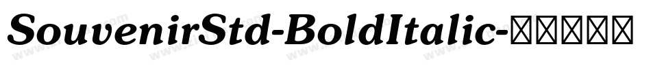 SouvenirStd-BoldItalic字体转换