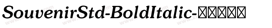 SouvenirStd-BoldItalic字体转换