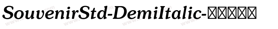 SouvenirStd-DemiItalic字体转换