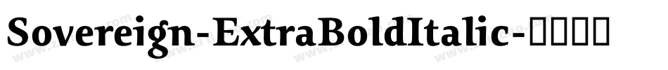 Sovereign-ExtraBoldItalic字体转换