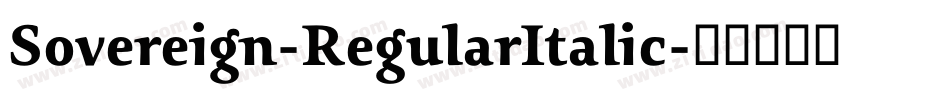 Sovereign-RegularItalic字体转换