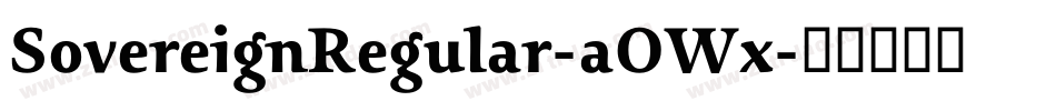 SovereignRegular-aOWx字体转换