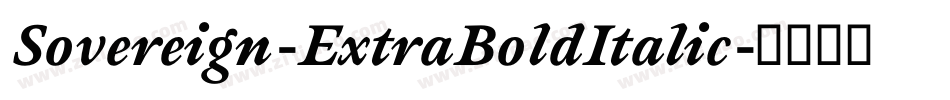 Sovereign-ExtraBoldItalic字体转换