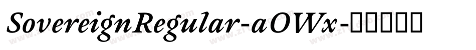 SovereignRegular-aOWx字体转换