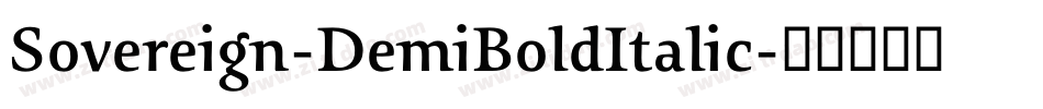 Sovereign-DemiBoldItalic字体转换
