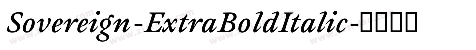 Sovereign-ExtraBoldItalic字体转换