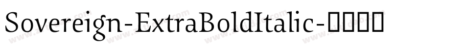 Sovereign-ExtraBoldItalic字体转换