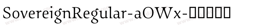 SovereignRegular-aOWx字体转换