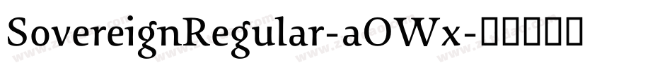 SovereignRegular-aOWx字体转换