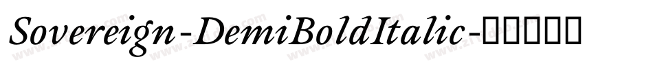 Sovereign-DemiBoldItalic字体转换