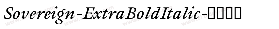 Sovereign-ExtraBoldItalic字体转换
