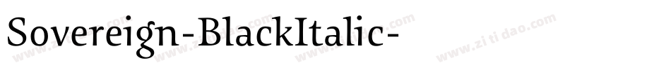 Sovereign-BlackItalic字体转换