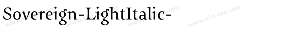 Sovereign-LightItalic字体转换