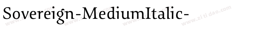 Sovereign-MediumItalic字体转换