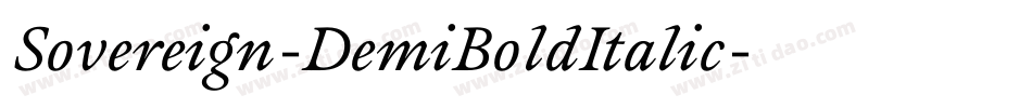 Sovereign-DemiBoldItalic字体转换