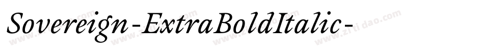 Sovereign-ExtraBoldItalic字体转换