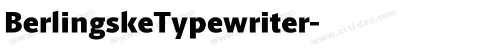 BerlingskeTypewriter字体转换
